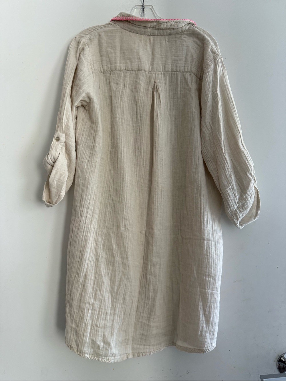 Natural Life Crinkle Cotton Gauze Whipstitch Embroidery Size M - Picture 3 of 5